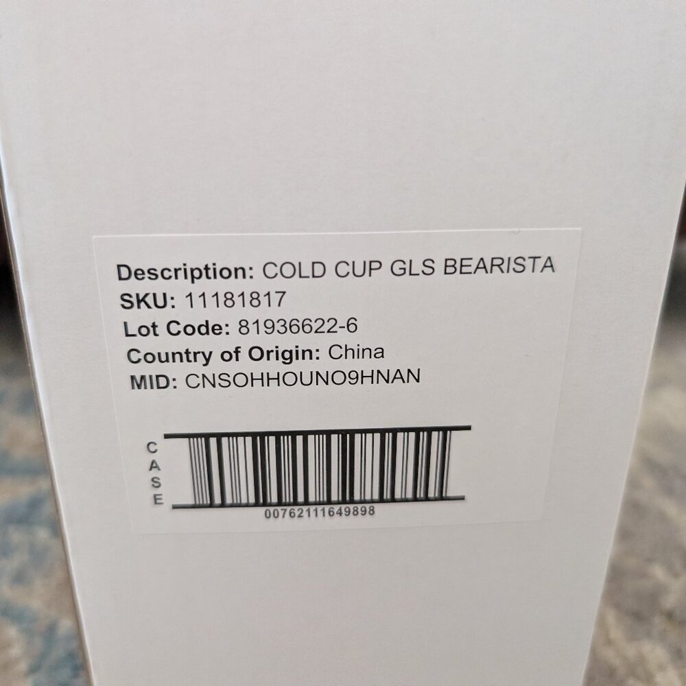 STARBUCKS Bearista Bear Glass Tumbler Cold Cup With Straw Holiday 2026 - Picture 9 of 14